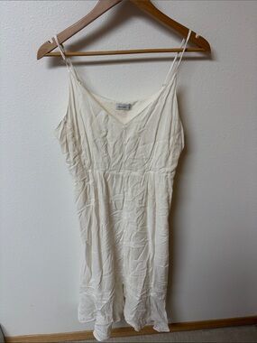 Gentle Fawn Cream V-Neck Slip Dress with Button Front women’s size 8